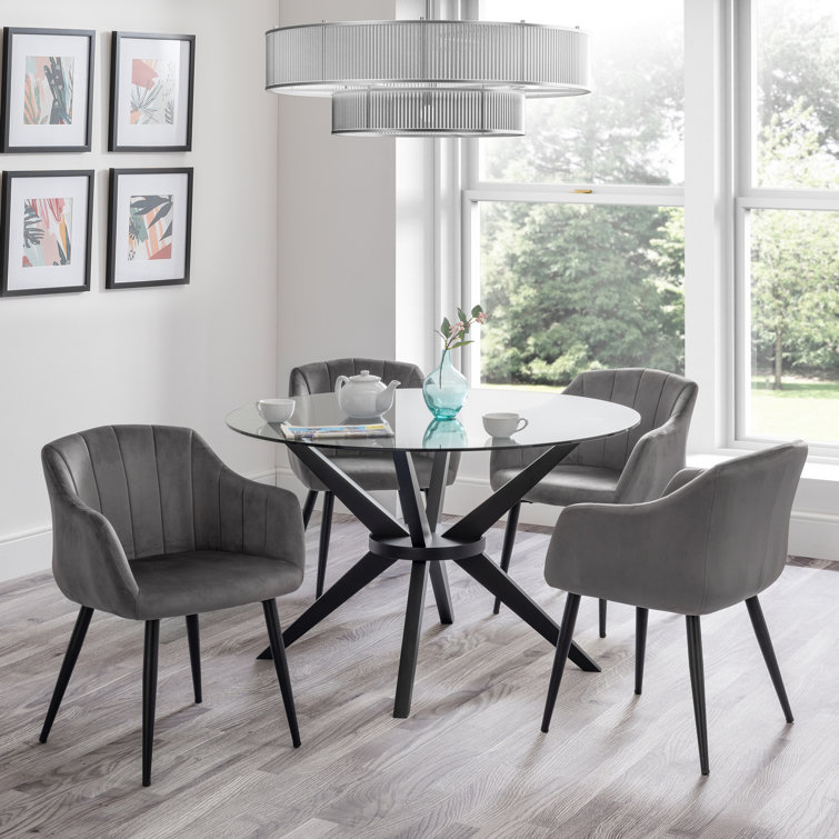 Wayfair glass dining table deals and chairs